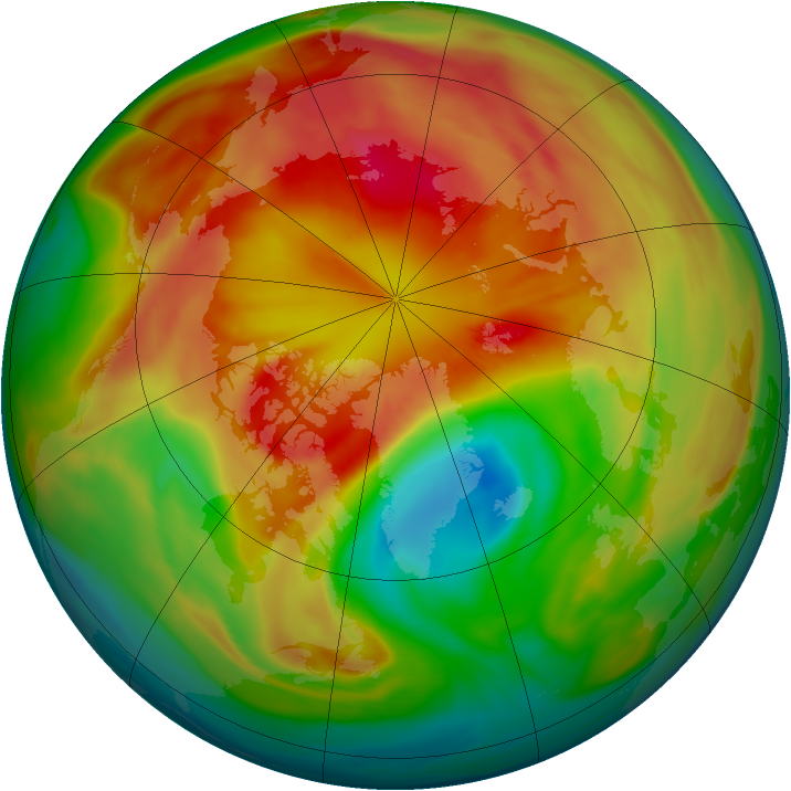 Arctic ozone map for 17 March 2006